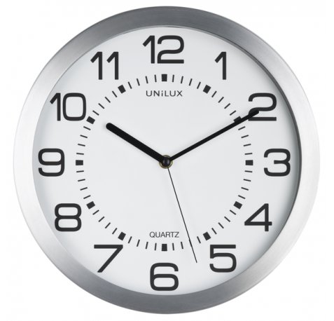Unilux Reloj Retroiluminado Moon - Diseño Retro - Funcion de Retroiluminacion - Estilo Moderno - Color Blanco
