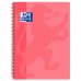 Oxford School Classic Cuaderno Espiral Tapa de Plastico Folio 4x4 - 80 Hojas - Tapa de Plastico - Cuadriculado 4x4 - Margen - Color Rosa Chicle (5 uds)