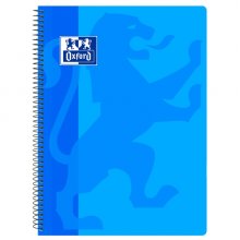 Oxford School Classic Cuaderno Espiral Tapa de Plastico Folio 4x4 - 80 Hojas - Color Turquesa (5 uds)