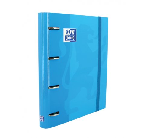 Oxford Europeanbinder Classic A4+ Carpeta de Anillas con Recambio Cuadricula 5x5 - Tapa Extradura - Cierre con Goma Elastica - Color