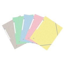 Oxford Top File+ Carpeta de Gomas 3 Solapas - Colores Pastel - Resistente y Duradera - Ideal para Organizar Documentos - Practica y Funcional (10 uds)