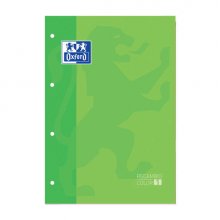 Oxford School Classic Cuaderno de Recambio - Tamaño A4 - Tapa Blanda - Encolado - Cuadricula 5x5 - 80 Hojas - Color Verde Manzana (5 uds)