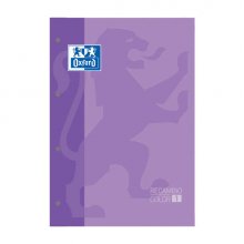 Oxford School Classic Cuaderno de Recambio - Tamaño A4 - Tapa Blanda - Encolado - Cuadricula 5x5 - 80 Hojas - Color Malva (5 uds)