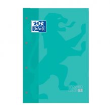 Oxford School Classic Cuaderno de Recambio - Tamaño A4 - Tapa Blanda - Encolado - Cuadricula 5x5 - 80 Hojas - Color Ice Mint (5 uds)