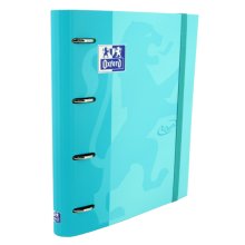 Oxford Touch A4+ Europeanbinder - Tapa Extradura Resistente - Lomo de 45mm - Anillas 4Dx35mm - Recambio 5x5 Incluido - Color Azul Pastel (4 uds)