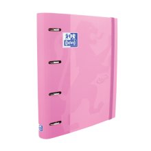 Oxford Touch A4+ Europeanbinder - Tapa Extradura Resistente - Lomo de 45mm - Anillas 4Dx35mm - Recambio 5x5 Incluido - Color Fucsia Pastel (4 uds)