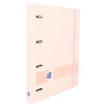 Oxford Live & Go A4+ Polyfoam Europeanbinder - Lomo de 45mm - Anillas de 4Dx35mm - Recambio 5x5 - Color Rosa Pastel (4 uds)
