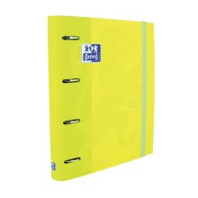 Oxford Touch A4+ Europeanbinder - Tapa Extradura Resistente - Lomo de 45mm - Anillas 4Dx35mm - Incluye Recambio 5x5 - Color Lima (4 uds)