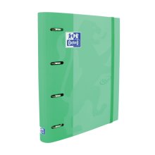 Oxford Touch A4+ Europeanbinder - Tapa Extradura Resistente - Lomo de 45mm - Anillas 4Dx35mm - Recambio 5x5 - Color Menta (4 uds)