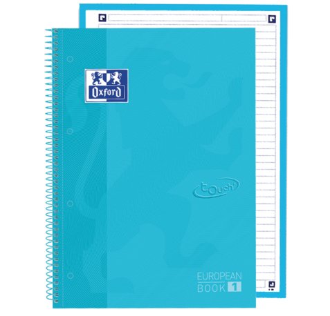 Oxford School Touch Europeanbook 1 A4+ Tapa Extradura - Tamaño A4+ - Tapa Resistente - 80 Hojas - Color Azul Pastel