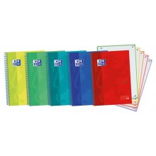 Oxford School Touch A4+ Europeanbook - Tapa Extradura Resistente - 120 Hojas de Colores Vivos - Cuadricula 5x5 (5 uds)