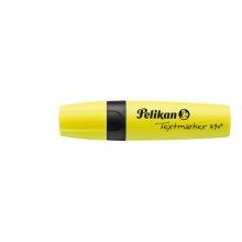 Pelikan Textmarker 490 Marcador Fluorescente - Blister - Ergonomico - Base de Agua - Punta Biselada con 3 Anchos de Trazo - Color Amarillo