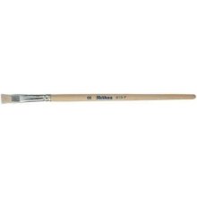Pelikan Pincel Serie 613F Nº2 - Pincel de Punta Plana de Pelo Natural - para Colores Pastosos - para Pinturas al Oleo, Acrilico y Tempera - Mango de Madera Natural