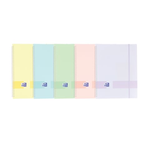 Oxford Live & Go A4 Carpeta de Fundas - Tapa de Plastico Opaco - Espiral 30 Fundas - Colores Surtidos (10 uds)