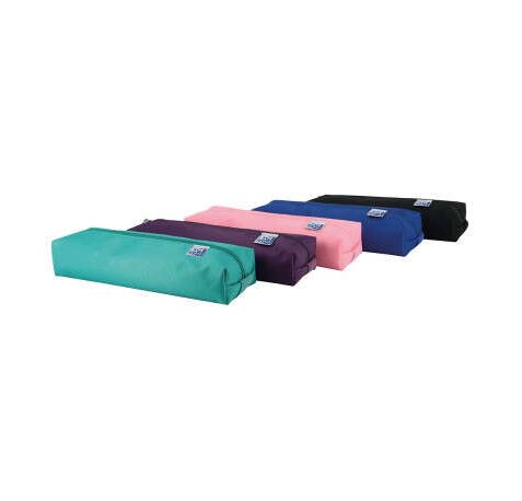 Oxford Kangoo Teens Estuche Rectangular Mediano - Goma Elastica para unirlo al Cuaderno - Colores Surtidos (5 uds)