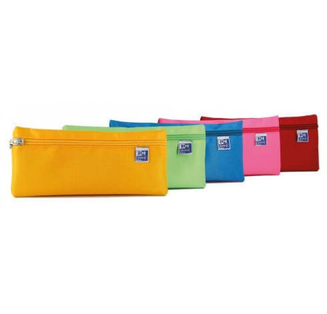 Oxford Kangoo Teens Estuche Plano Grande - Goma Elastica para unirlo al Cuaderno - Colores Surtidos (5 uds)