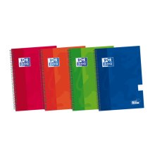 Oxford School Classic Write&Erase 4º Cuaderno Espiral - Tapa Extradura Resistente - Pauta de 2.5mm con Margen - 80 Hojas - Colores Surtidos (5 uds)