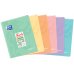 Oxford Easybook A4 Libreta Grapada - Tapa de Plastico Resistente - 1 Linea con 2 Margenes - 48 Hojas de Papel Pastel (10 uds)