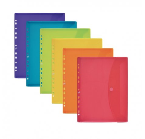 Oxford Multitalad con Velcro A5 - Organizador de Documentos - Tamaño A5 - Cierre con Velcro - Ideal para Guardar y Transportar Documentos (24 uds)