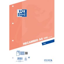 Oxford Classic Recambio de 100 Hojas Sueltas A4 Liso 4 Taladros