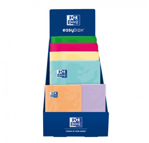 Oxford Expositor con 40 Libretas Grapadas - Formatos A4 y A5 - Bolsa Interior - Solapas - Marcapaginas - Anti Traspaso de Tinta - Colores Surtidos