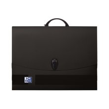 Oxford Carpeta de Dibujo A3 con Cierre y Asa Negra - Tamaño A3 - Cierre Seguro - Asa Resistente - Diseño Elegante (6 uds)