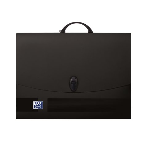 Oxford Carpeta de Dibujo A3 con Cierre y Asa Negra - Tamaño A3 - Cierre Seguro - Asa Resistente - Diseño Elegante (6 uds)