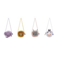 Oxford Kids Bolsito Infantil de Tacto Suave Peluche - Ideal para Niños Pequeños - Diseño de 4 Animalitos - Textura Suave y Agradable - Colores Surtidos (8 uds)