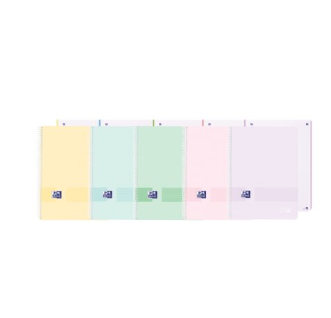 Oxford Live&Go Europeanbook 1 Tapa de Plastico A4+ 5x5 - 80 Hojas - Colores Surtidos (5 uds)