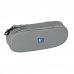 Oxford Kangoo B-Hook Estuche Cofre con Gancho - Bolsillo Interior con Malla - Goma Elastica para Cuadernos - Semirrigido - Color Gris