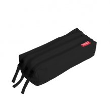 Enri Estuche con 3 Cremalleras Negro