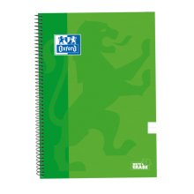 Oxford School Classic Cuaderno Espiral Tapa Extradura Write&Erase - Folio 1 Linea con Margen - 80 Hojas - Color Verde (5 uds)