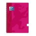 Oxford School Classic Cuaderno Espiral Tapa de Plastico Folio - 1 Linea con Margen - 80 Hojas - Color Fucsia (5 uds)