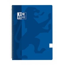 Oxford School Classic Cuaderno Espiral Tapa de Plastico Folio - Pauta 2.5 con Margen - 80 Hojas - Color Azul Marino (5 uds)