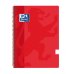 Oxford School Classic Cuaderno Espiral Tapa de Plastico Folio - Pauta 2.5 con Margen - 80 Hojas - Color Rojo (5 uds)