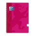 Oxford School Classic Cuaderno Espiral Tapa de Plastico Folio - Pauta 3.5 con Margen - 80 Hojas - Color Fucsia (5 uds)