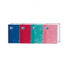 Oxford Cuaderno de Espiral - Formato A5+ - 80 Hojas - Cuadricula 5x5mm - Tapa Extradura - Digitalizacion de Textos con App - Colores Surtidos (5 uds)