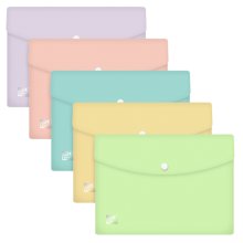 Oxford Broche A5 PP Transparente - Resistente y Duradero - Tamaño Estandar - Transparente - Ideal para Documentos de Tamaño A5 (5 uds)