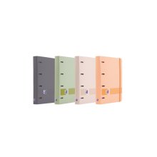 Oxford Europeanbinder Boreal A4+ Carpeta Resistente - Tapa de Plastico Polifoam Suave - Lomo de 45mm - Anillas 4Dx35mm - Incluye Recambio Dots - 5 Colores de Banda (10 uds)