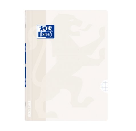 Oxford Libreta Grapada Openflex A4 - Tapa de Plastico Resistente - Grapada para Mayor Durabilidad - 4x4 con Margen para Organizar tus Notas - 48 Hojas de Papel Blanco de Alta Calidad (10 uds)