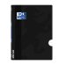 Oxford Libreta Grapada Openflex A4 - Tapa de Plastico Resistente - Grapada para Mayor Durabilidad - 1 Linea con Margen para Escribir Ordenadamente - 48 Hojas de Papel de Alta Calidad - Color Negro (10 uds)