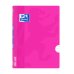 Oxford Libreta Grapada Openflex A4 - Tapa de Plastico Resistente - Grapada para Mayor Durabilidad - Pauta 3.5 con Margen para Ordenar tus Notas - 48 Hojas de Papel de Alta Calidad - Color Fucsia (10 uds)