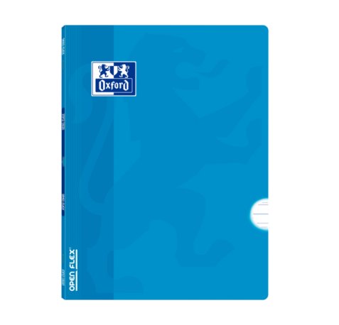 Oxford Libreta Grapada Openflex A4 - Tapa de Plastico Resistente - Grapada para Mayor Durabilidad - Pauta 3.5 con Margen para Escribir Ordenadamente - 48 Hojas de Papel de Alta Calidad - Color Turquesa (10 uds)