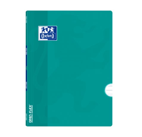 Oxford Libreta Grapada Openflex A4 - Tapa de Plastico Resistente - Grapada para Mayor Durabilidad - Pauta 3.5 con Margen para Organizacion - 48 Hojas de Papel de Alta Calidad (10 uds)