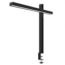 Unilux Zenith Clamp Lampara LED de Escritorio con Abrazadera - Brazo Giratorio y Deslizante - Interruptor Tactil - Temporizador - Color Negro