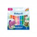 Pelikan Combino Jumbo Pack de 9 Rotuladores de Colores - Lavables - No Toxicos - 2 Anchos de Trazo - Punta de Fibra - Colores Surtidos