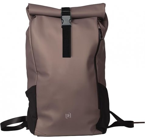 Oxford Identity Roll Top Mochila con Cierre Enrollable 24L - Material Resistente al Agua - Asa Colgador en la Parte Posterior - Bolsillo Frontal con Llavero - 48x32x10cm - Color Marron