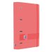 Oxford Europeanbinder Live & Go A4+ Carpeta Tamaño A4+ con Recambio de 100 Hojas Cuadricula 5x5mm - Tapa de Plastico Polyfoam - Cierre con Goma - Color Sandia