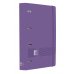 Oxford Europeanbinder Live & Go A4+ Carpeta Tamaño A4+ con Recambio de 100 Hojas Cuadricula 5x5mm - Tapa de Plastico Polyfoam - Cierre con Goma - Color Lila