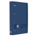 Oxford Europeanbinder Live & Go A4+ Carpeta Tamaño A4+ con Recambio de 100 Hojas Cuadricula 5x5mm - Tapa de Plastico Polyfoam - Cierre con Goma - Color Azul Marino